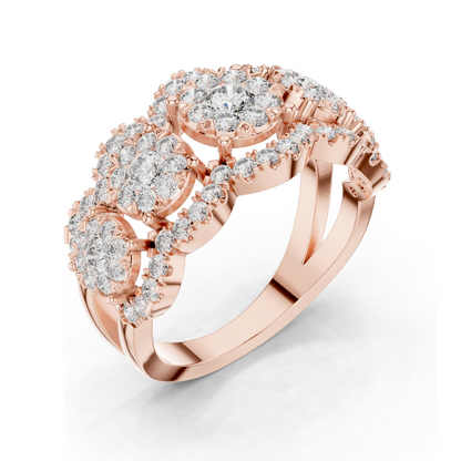 1.35 CT Lab-Grown Diamond Ladies Ring | VVS-VS Clarity | 18KT, 14KT, 10KT Gold & 925 Silver | Rose, Yellow, White Gold & Moissanite Options