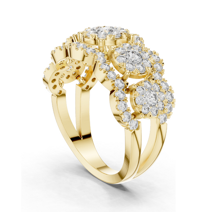 1.35 CT Lab-Grown Diamond Ladies Ring | VVS-VS Clarity | 18KT, 14KT, 10KT Gold & 925 Silver | Rose, Yellow, White Gold & Moissanite Options