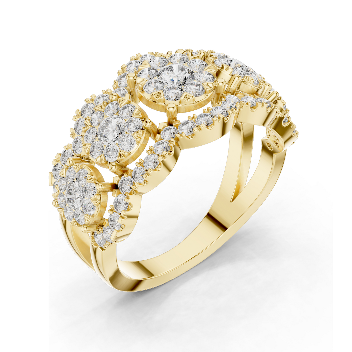 1.35 CT Lab-Grown Diamond Ladies Ring | VVS-VS Clarity | 18KT, 14KT, 10KT Gold & 925 Silver | Rose, Yellow, White Gold & Moissanite Options