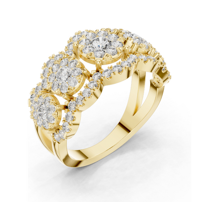1.35 CT Lab-Grown Diamond Ladies Ring | VVS-VS Clarity | 18KT, 14KT, 10KT Gold & 925 Silver | Rose, Yellow, White Gold & Moissanite Options