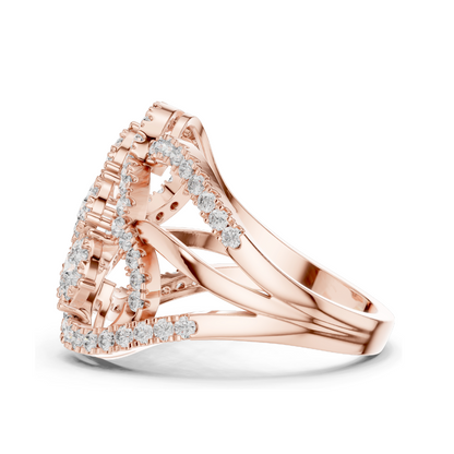 0.99 CT Lab Diamond 3-Stone Ring for Women | VVS-VS EF Clarity | 18KT, 14KT, 10KT Gold & 925 Silver | Rose, Yellow, White Gold & Moissanite Options