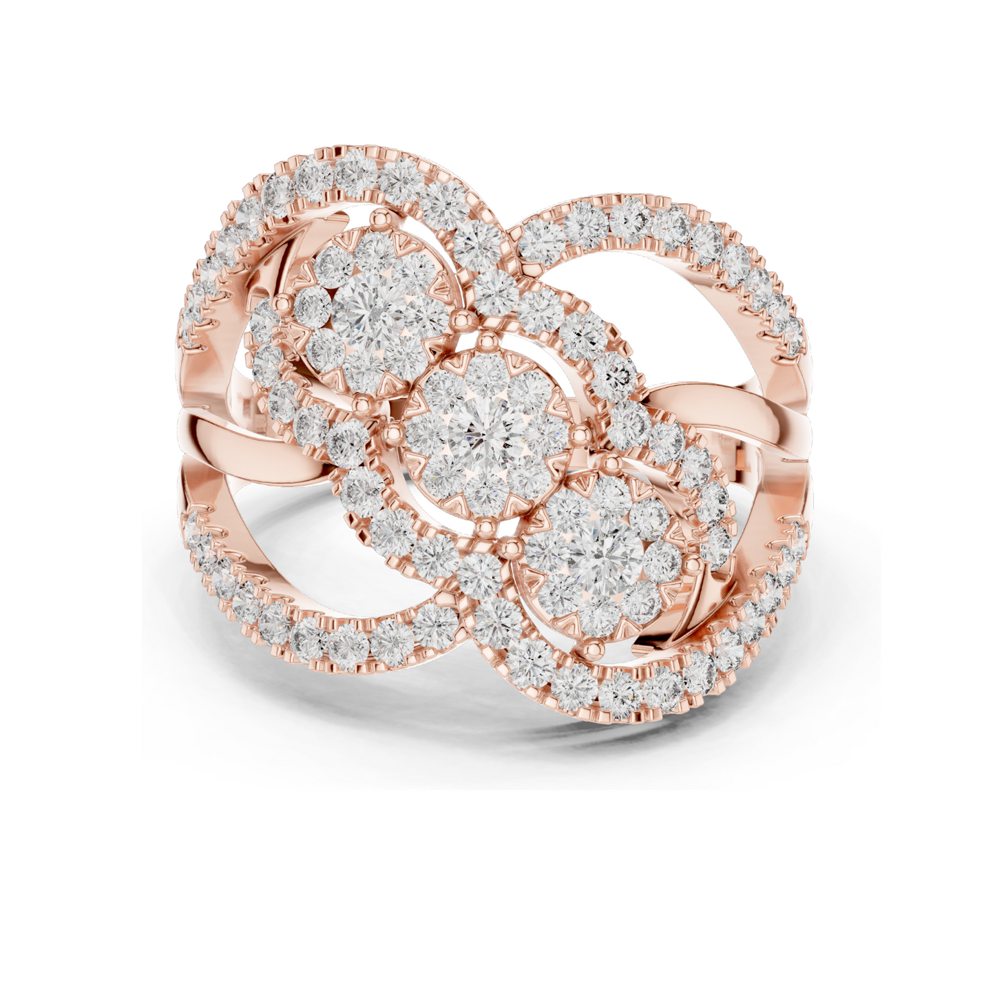 0.99 CT Lab Diamond 3-Stone Ring for Women | VVS-VS EF Clarity | 18KT, 14KT, 10KT Gold & 925 Silver | Rose, Yellow, White Gold & Moissanite Options
