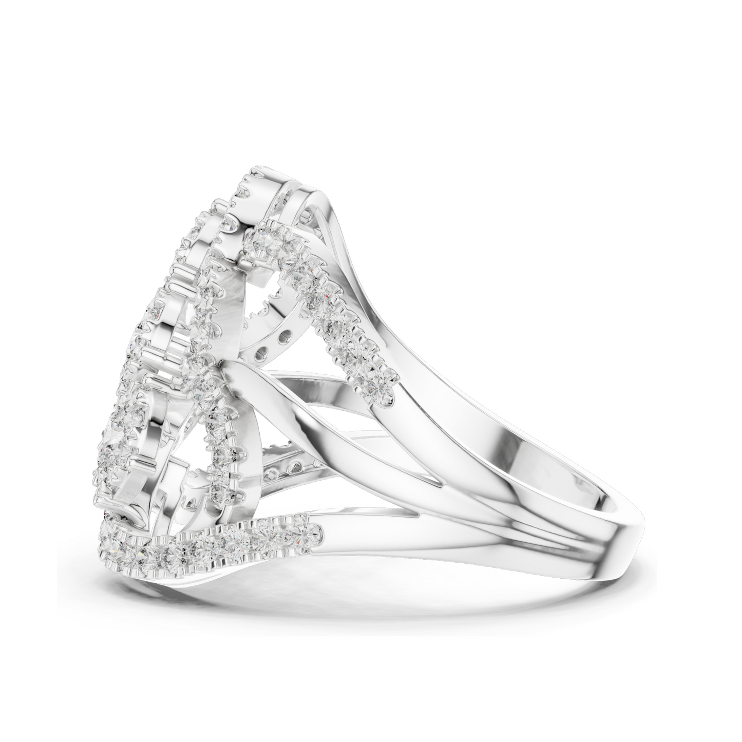 0.99 CT Lab Diamond 3-Stone Ring for Women | VVS-VS EF Clarity | 18KT, 14KT, 10KT Gold & 925 Silver | Rose, Yellow, White Gold & Moissanite Options
