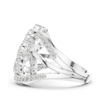 0.99 CT Lab Diamond 3-Stone Ring for Women | VVS-VS EF Clarity | 18KT, 14KT, 10KT Gold & 925 Silver | Rose, Yellow, White Gold & Moissanite Options