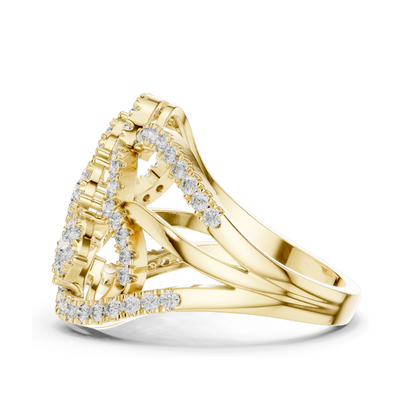 0.99 CT Lab Diamond 3-Stone Ring for Women | VVS-VS EF Clarity | 18KT, 14KT, 10KT Gold & 925 Silver | Rose, Yellow, White Gold & Moissanite Options