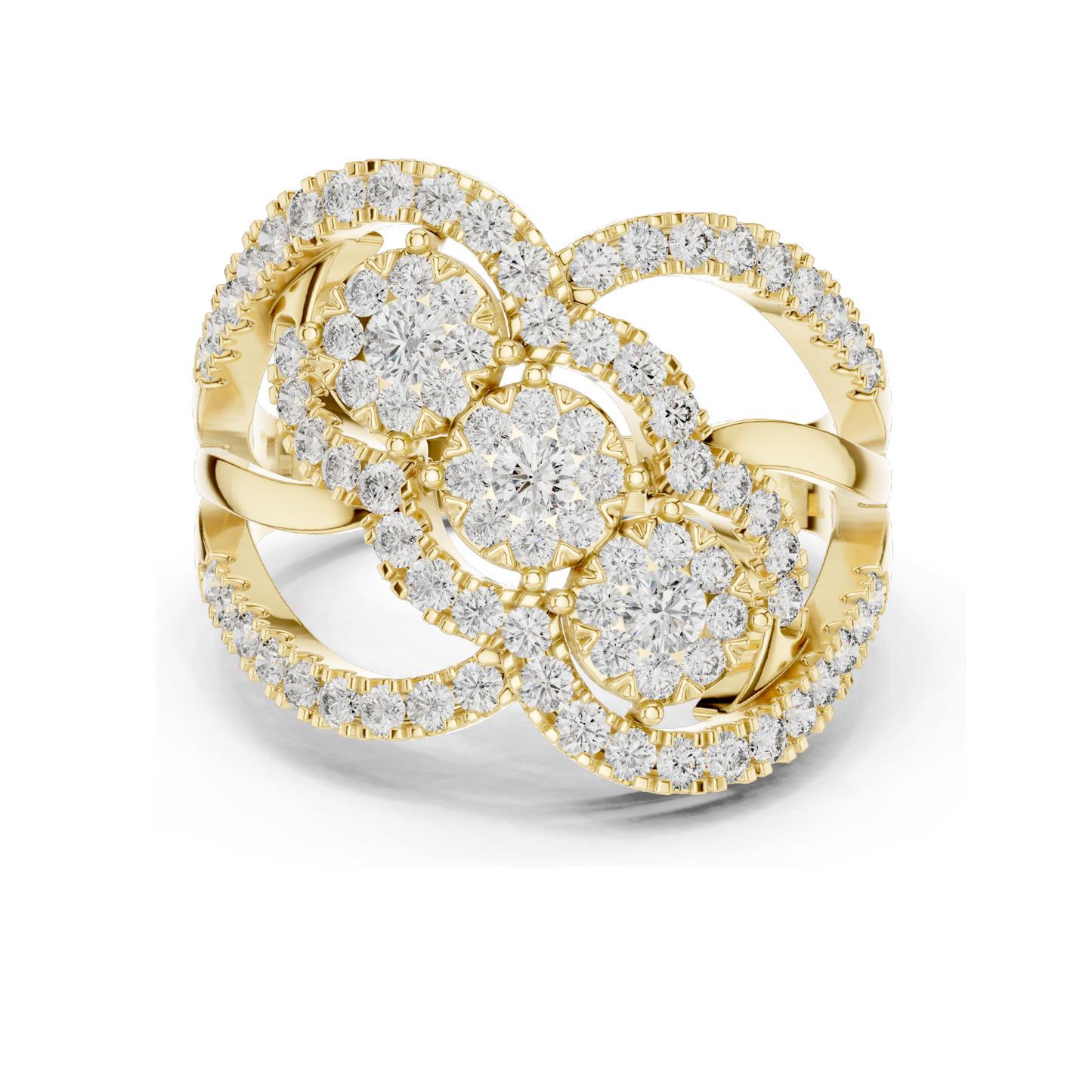 0.99 CT Lab Diamond 3-Stone Ring for Women | VVS-VS EF Clarity | 18KT, 14KT, 10KT Gold & 925 Silver | Rose, Yellow, White Gold & Moissanite Options