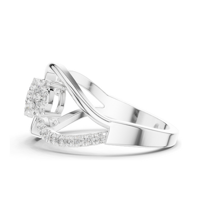 0.57 CT Lab-Grown Diamond Ring for Women | VVS-VS EF Clarity | 18KT, 14KT, 10KT Gold & 925 Silver | Rose, Yellow, White Gold & Moissanite Options