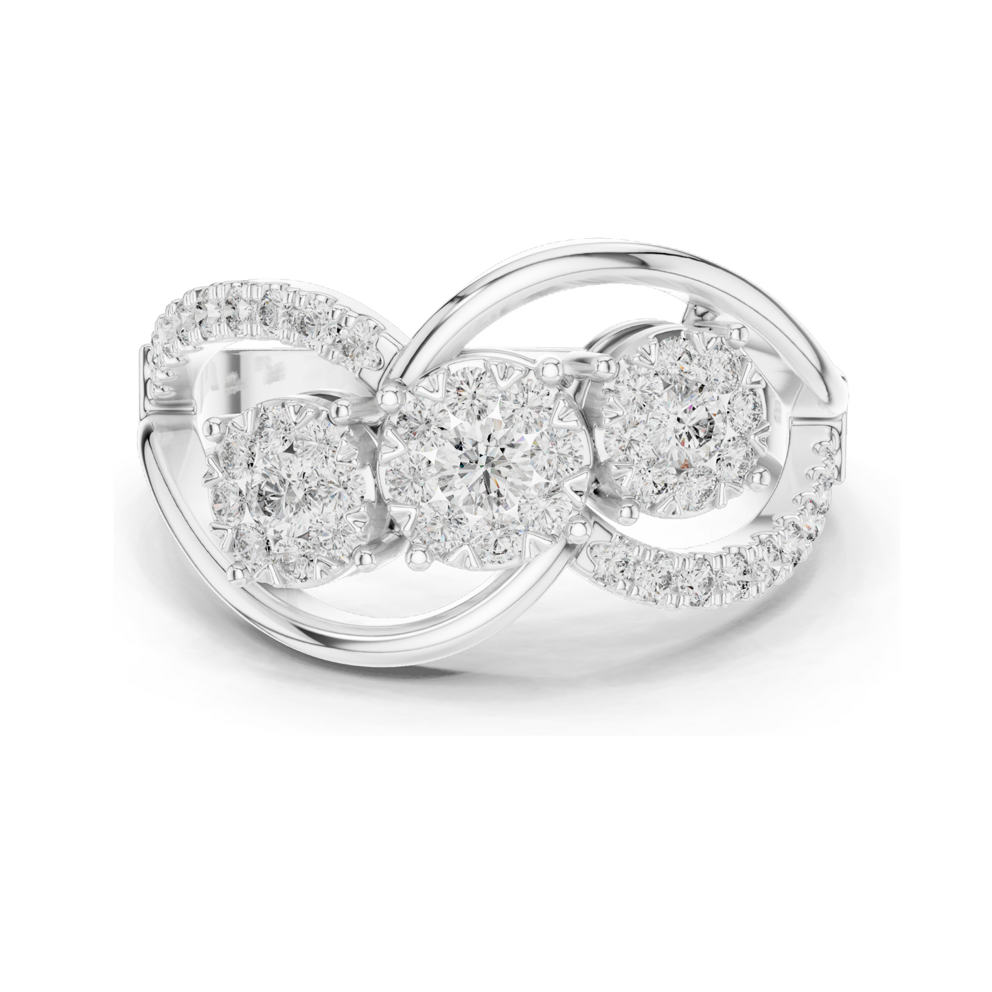 0.57 CT Lab-Grown Diamond Ring for Women | VVS-VS EF Clarity | 18KT, 14KT, 10KT Gold & 925 Silver | Rose, Yellow, White Gold & Moissanite Options