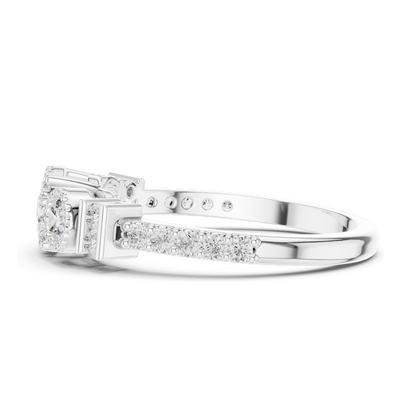 0.586 CT Lab Diamond Multi-Stone Ring for Women | VVS-VS EF Clarity | 18KT, 14KT, 10KT Gold & 925 Silver | Rose, Yellow, White Gold & Moissanite Options