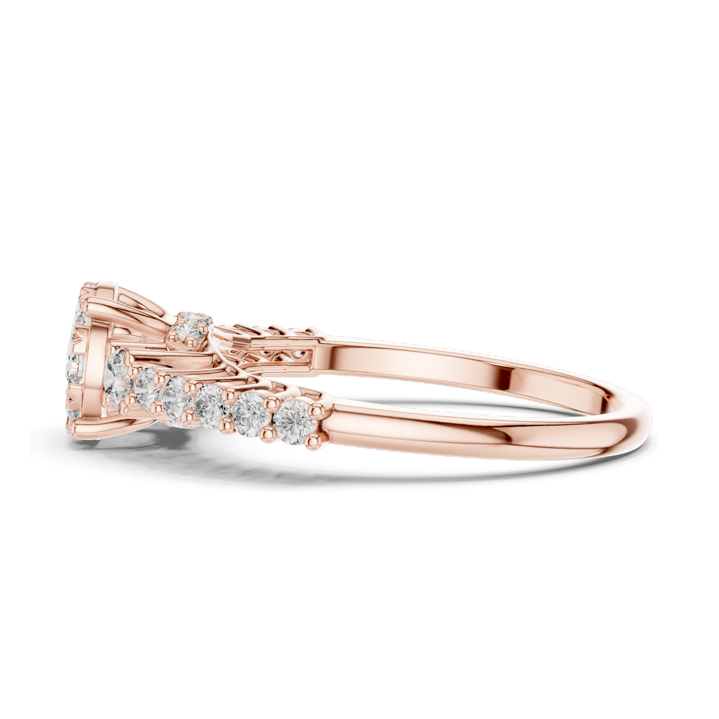 0.608 CT Lab Diamond Ring for Women | VVS-VS EF Clarity | Available in 18KT, 14KT, 10KT Gold & 925 Silver | Rose, Yellow, White Gold & Moissanite Options