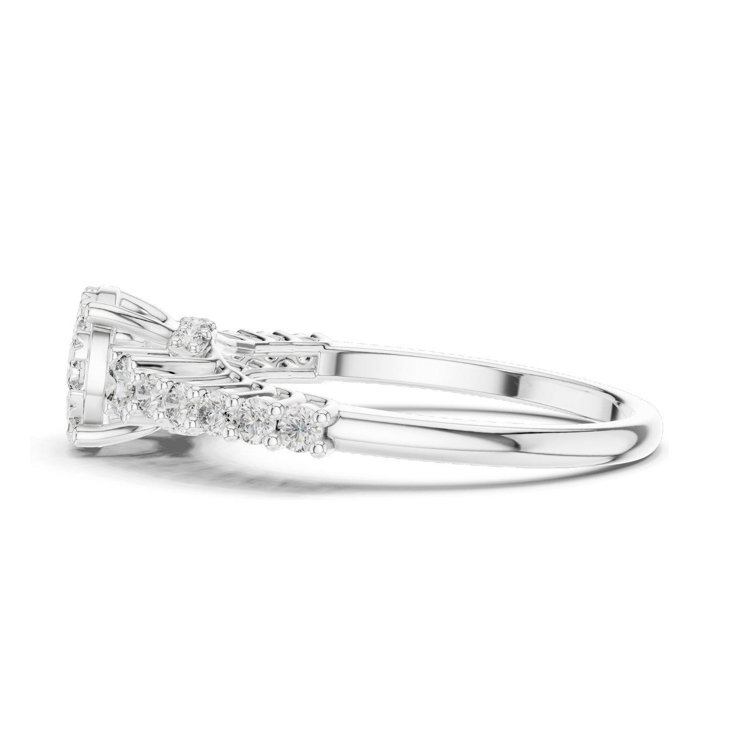 0.608 CT Lab Diamond Ring for Women | VVS-VS EF Clarity | Available in 18KT, 14KT, 10KT Gold & 925 Silver | Rose, Yellow, White Gold & Moissanite Options