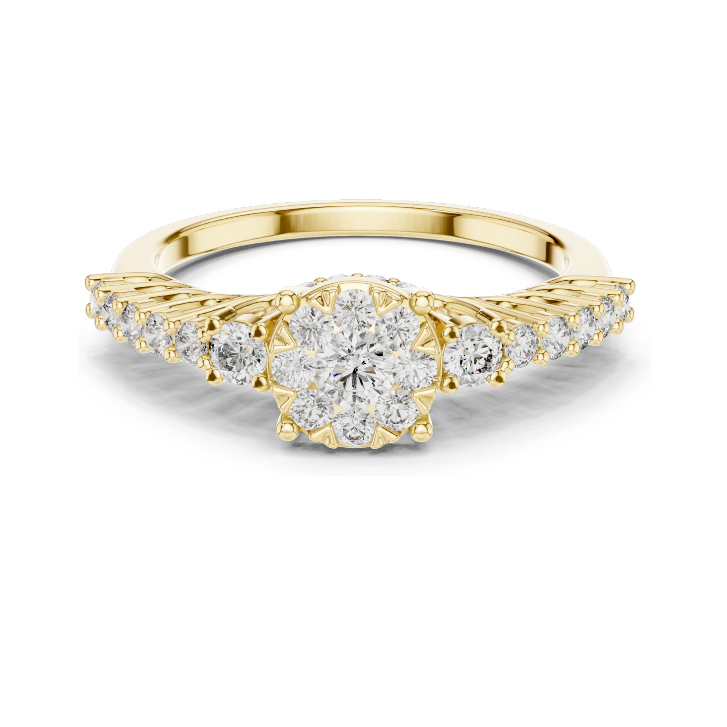 0.608 CT Lab Diamond Ring for Women | VVS-VS EF Clarity | Available in 18KT, 14KT, 10KT Gold & 925 Silver | Rose, Yellow, White Gold & Moissanite Options