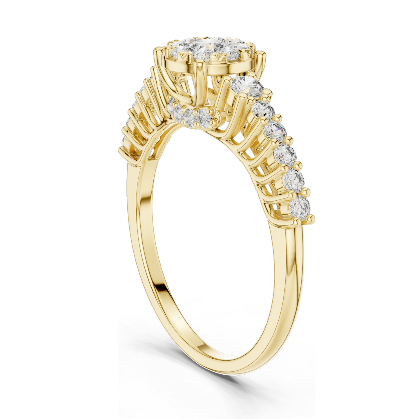 0.608 CT Lab Diamond Ring for Women | VVS-VS EF Clarity | Available in 18KT, 14KT, 10KT Gold & 925 Silver | Rose, Yellow, White Gold & Moissanite Options