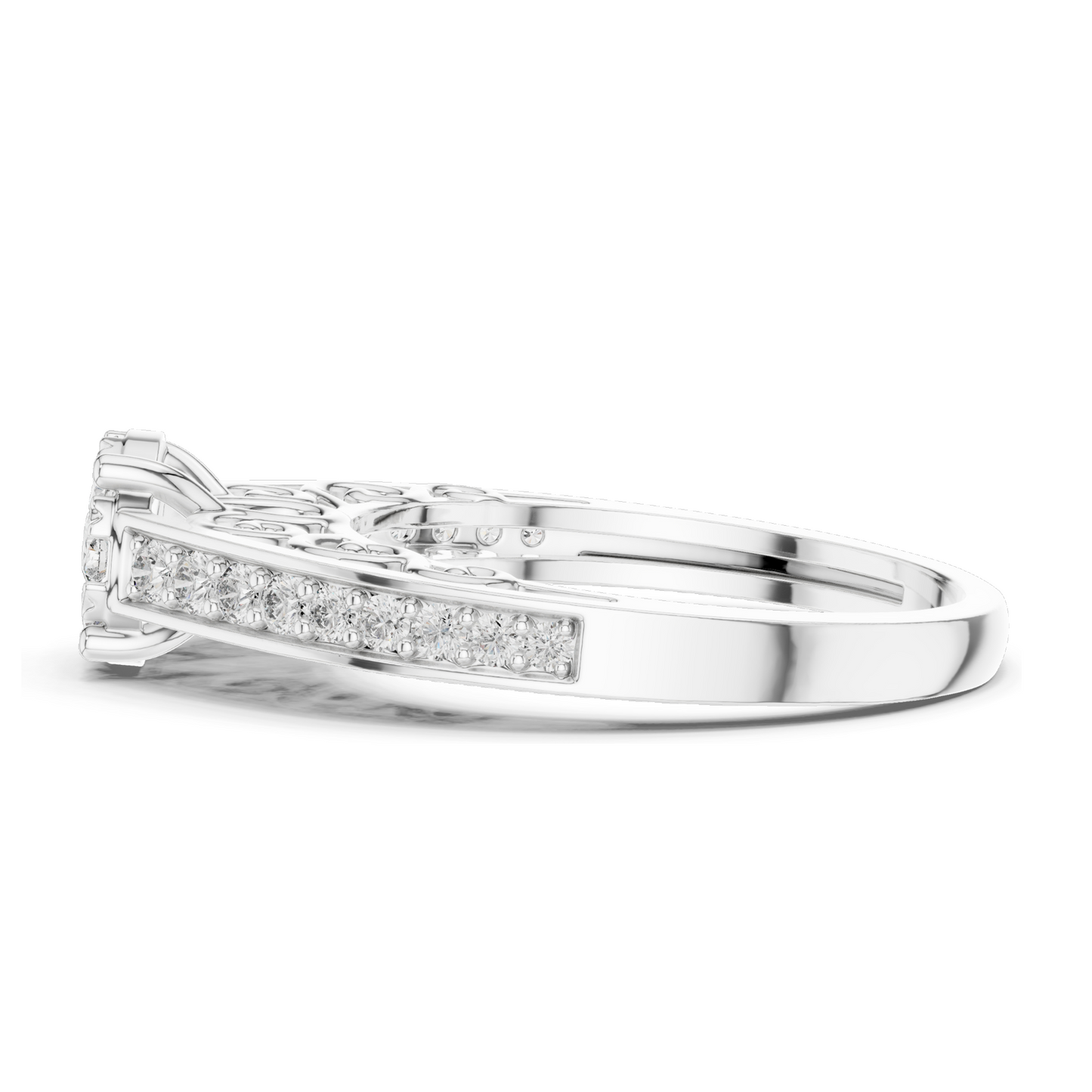 0.504 CT Lab Diamond Engagement Ring for Women | VVS-VS EF Clarity | 18KT, 14KT, 10KT Gold & 925 Silver | Rose, Yellow, White Gold & Moissanite Options