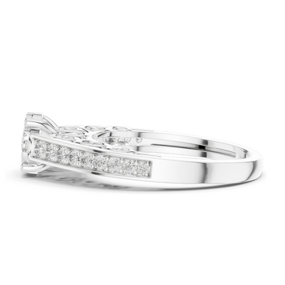 0.504 CT Lab Diamond Engagement Ring for Women | VVS-VS EF Clarity | 18KT, 14KT, 10KT Gold & 925 Silver | Rose, Yellow, White Gold & Moissanite Options