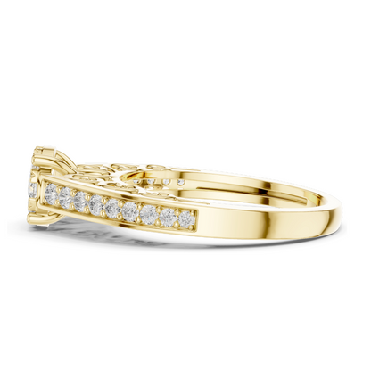 0.504 CT Lab Diamond Engagement Ring for Women | VVS-VS EF Clarity | 18KT, 14KT, 10KT Gold & 925 Silver | Rose, Yellow, White Gold & Moissanite Options