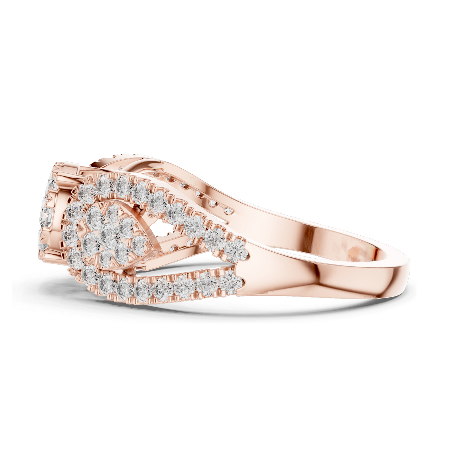 0.844 CT Lab Diamond Ladies Ring | VVS-VS EF Clarity | Available in 18KT, 14KT, 10KT Gold & 925 Silver | Rose, Yellow, White Gold & Moissanite Options