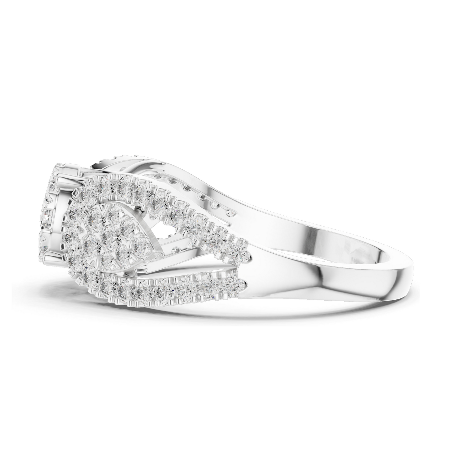 0.844 CT Lab Diamond Ladies Ring | VVS-VS EF Clarity | Available in 18KT, 14KT, 10KT Gold & 925 Silver | Rose, Yellow, White Gold & Moissanite Options