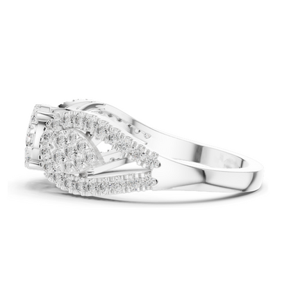 0.844 CT Lab Diamond Ladies Ring | VVS-VS EF Clarity | Available in 18KT, 14KT, 10KT Gold & 925 Silver | Rose, Yellow, White Gold & Moissanite Options