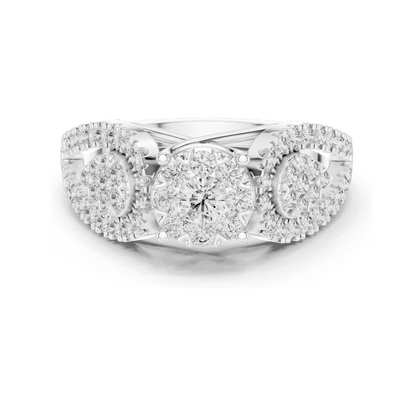 0.844 CT Lab Diamond Ladies Ring | VVS-VS EF Clarity | Available in 18KT, 14KT, 10KT Gold & 925 Silver | Rose, Yellow, White Gold & Moissanite Options