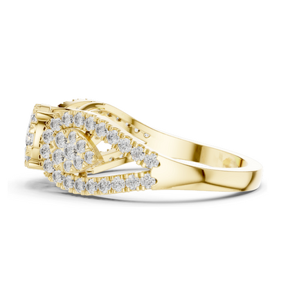 0.844 CT Lab Diamond Ladies Ring | VVS-VS EF Clarity | Available in 18KT, 14KT, 10KT Gold & 925 Silver | Rose, Yellow, White Gold & Moissanite Options