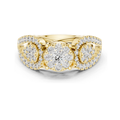 0.844 CT Lab Diamond Ladies Ring | VVS-VS EF Clarity | Available in 18KT, 14KT, 10KT Gold & 925 Silver | Rose, Yellow, White Gold & Moissanite Options