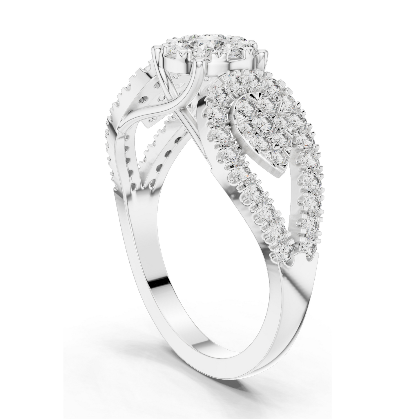 0.844 CT Lab Diamond Ladies Ring | VVS-VS EF Clarity | Available in 18KT, 14KT, 10KT Gold & 925 Silver | Rose, Yellow, White Gold & Moissanite Options