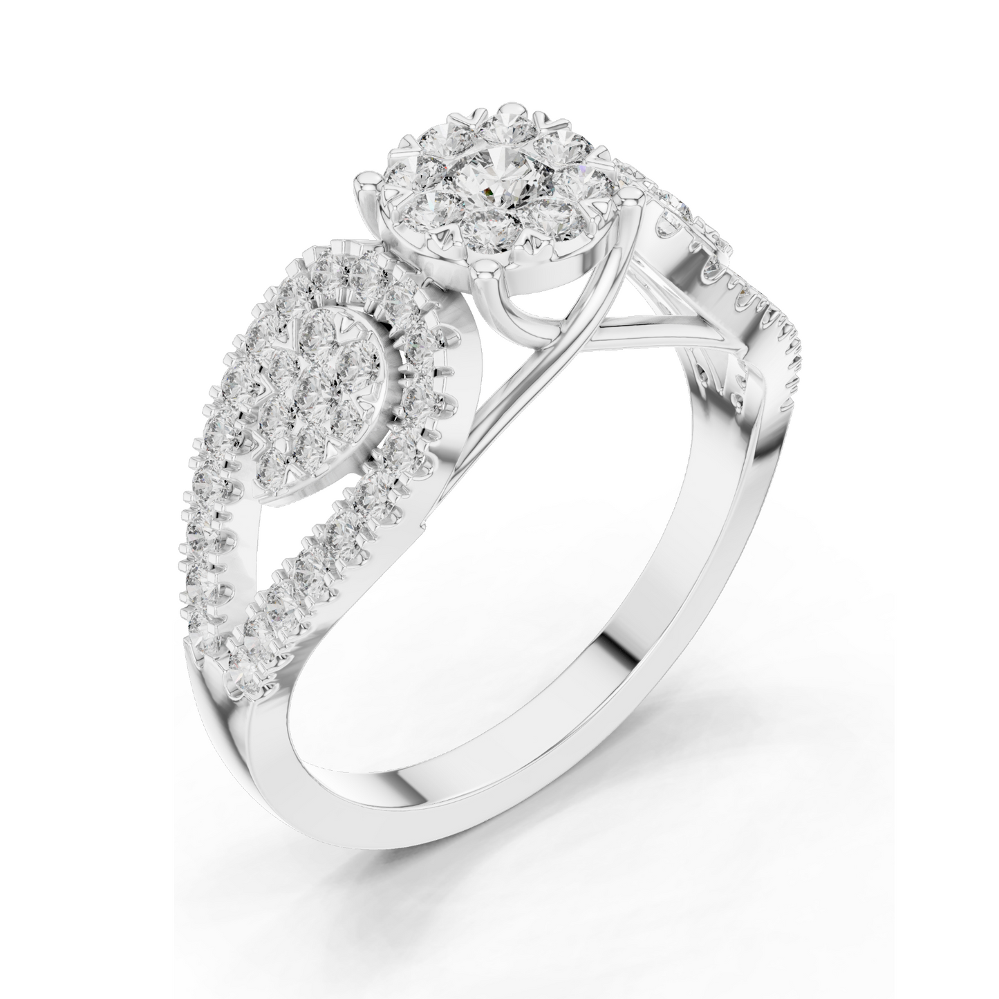 0.844 CT Lab Diamond Ladies Ring | VVS-VS EF Clarity | Available in 18KT, 14KT, 10KT Gold & 925 Silver | Rose, Yellow, White Gold & Moissanite Options