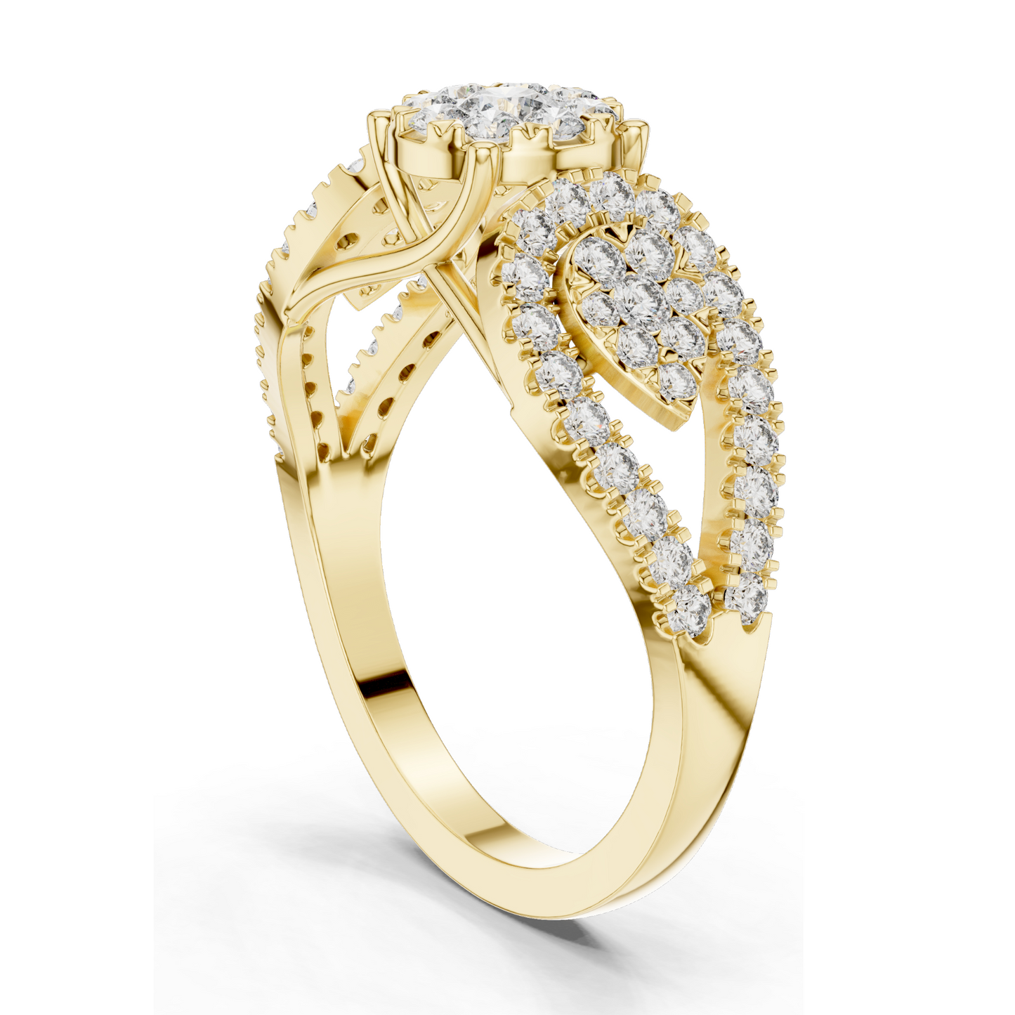 0.844 CT Lab Diamond Ladies Ring | VVS-VS EF Clarity | Available in 18KT, 14KT, 10KT Gold & 925 Silver | Rose, Yellow, White Gold & Moissanite Options