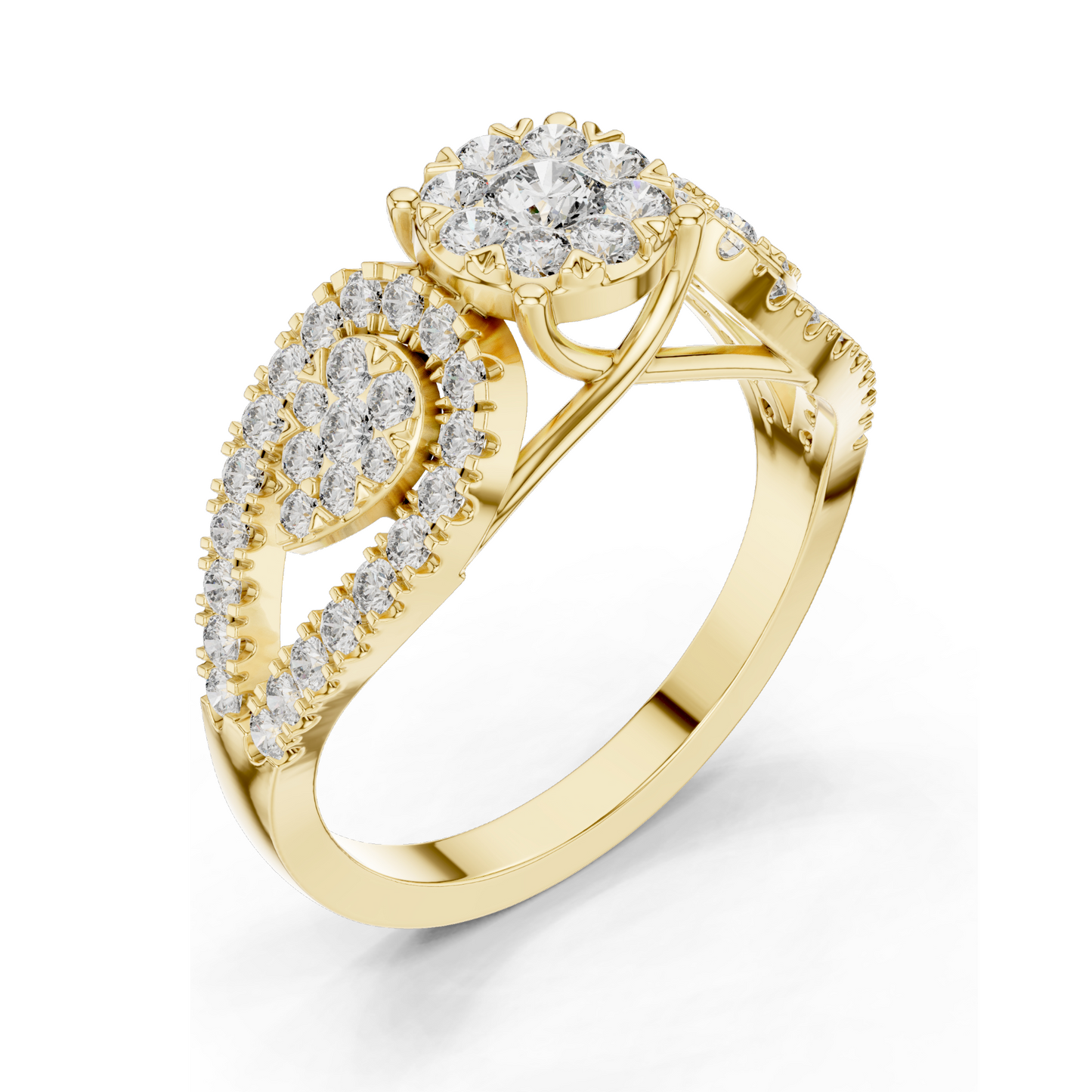 0.844 CT Lab Diamond Ladies Ring | VVS-VS EF Clarity | Available in 18KT, 14KT, 10KT Gold & 925 Silver | Rose, Yellow, White Gold & Moissanite Options