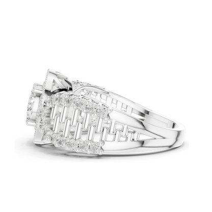 Elegant 0.82 CT Lab Diamond Ladies Ring | VVS-VS EF Clarity | 18KT, 14KT, 10KT Gold & 925 Silver | Available in Rose, Yellow, White Gold & Moissanite Options