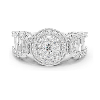 Elegant 0.82 CT Lab Diamond Ladies Ring | VVS-VS EF Clarity | 18KT, 14KT, 10KT Gold & 925 Silver | Available in Rose, Yellow, White Gold & Moissanite Options