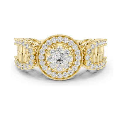 Elegant 0.82 CT Lab Diamond Ladies Ring | VVS-VS EF Clarity | 18KT, 14KT, 10KT Gold & 925 Silver | Available in Rose, Yellow, White Gold & Moissanite Options