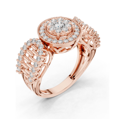 Elegant 0.82 CT Lab Diamond Ladies Ring | VVS-VS EF Clarity | 18KT, 14KT, 10KT Gold & 925 Silver | Available in Rose, Yellow, White Gold & Moissanite Options