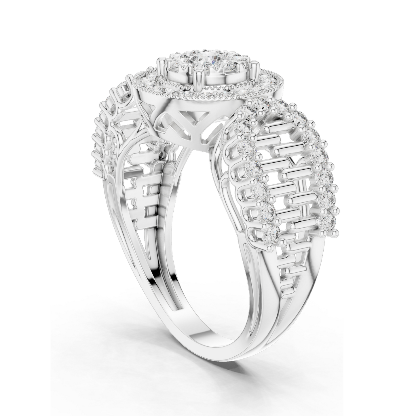 Elegant 0.82 CT Lab Diamond Ladies Ring | VVS-VS EF Clarity | 18KT, 14KT, 10KT Gold & 925 Silver | Available in Rose, Yellow, White Gold & Moissanite Options