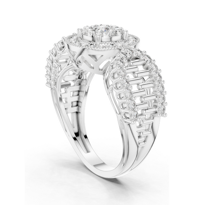 Elegant 0.82 CT Lab Diamond Ladies Ring | VVS-VS EF Clarity | 18KT, 14KT, 10KT Gold & 925 Silver | Available in Rose, Yellow, White Gold & Moissanite Options