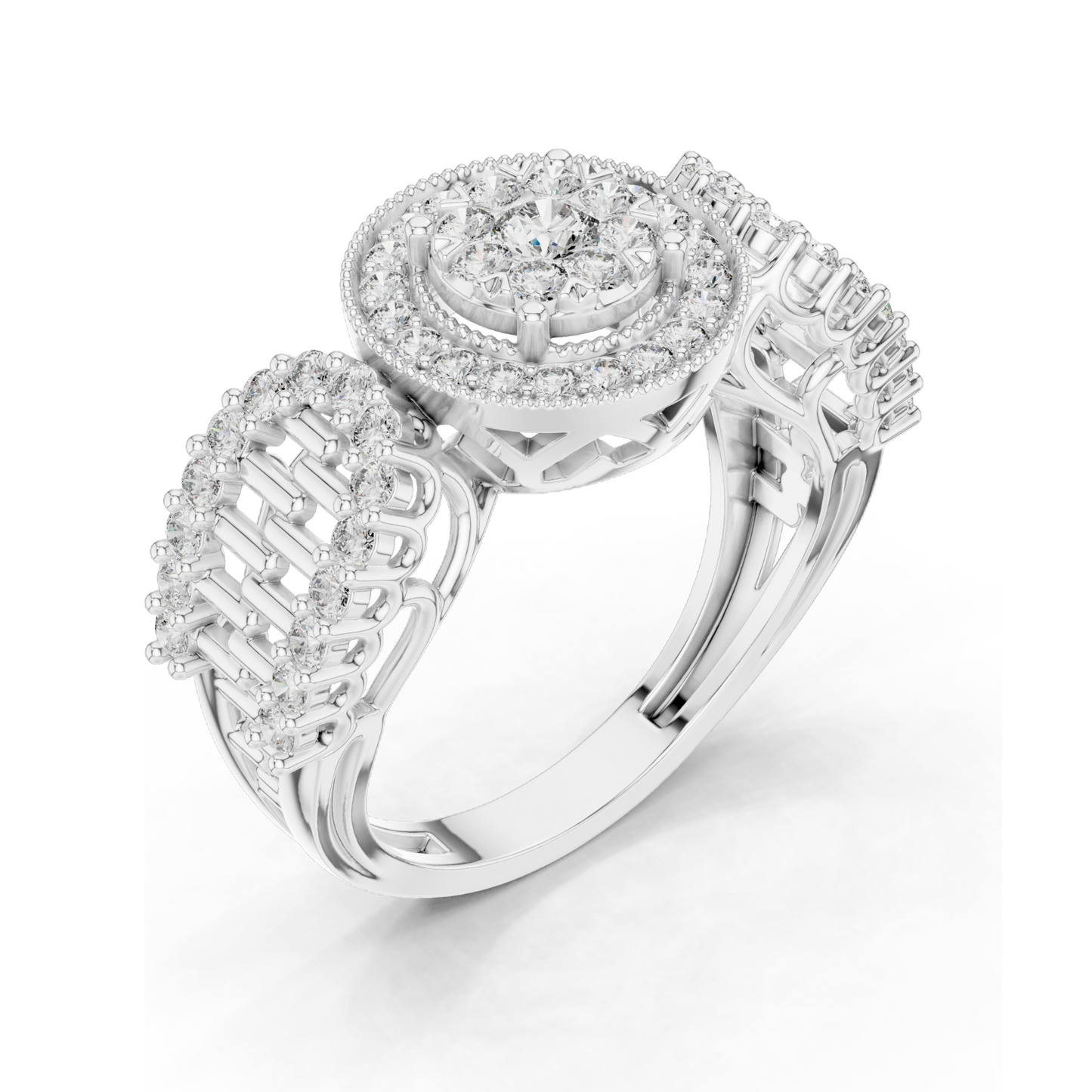 Elegant 0.82 CT Lab Diamond Ladies Ring | VVS-VS EF Clarity | 18KT, 14KT, 10KT Gold & 925 Silver | Available in Rose, Yellow, White Gold & Moissanite Options