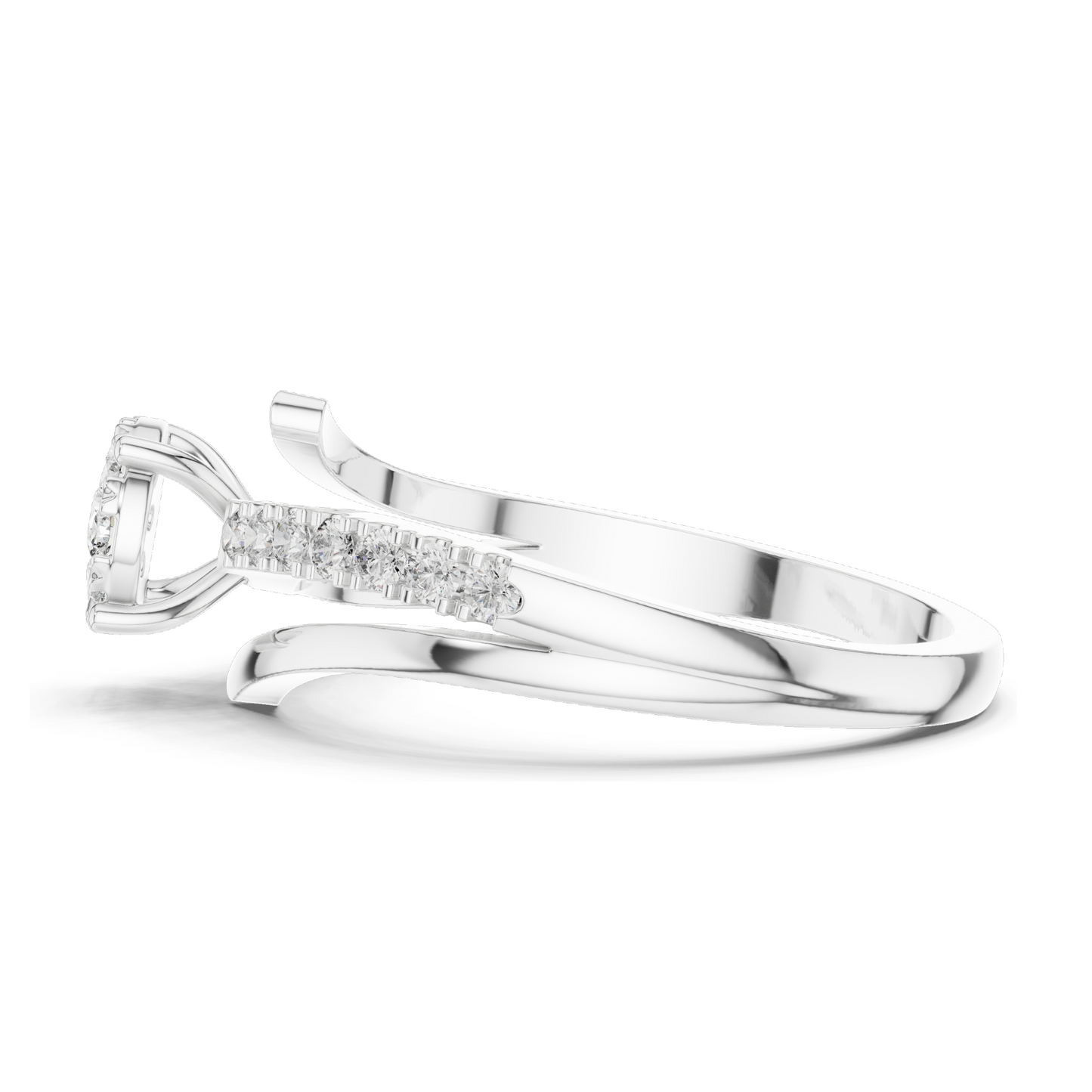 0.334 CT Lab Diamond Ladies Ring | VVS-VS EF Clarity | 18KT, 14KT, 10KT Gold & 925 Silver | Rose, Yellow, White Gold & Moissanite Options