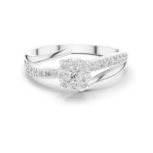 0.334 CT Lab Diamond Ladies Ring | VVS-VS EF Clarity | 18KT, 14KT, 10KT Gold & 925 Silver | Rose, Yellow, White Gold & Moissanite Options