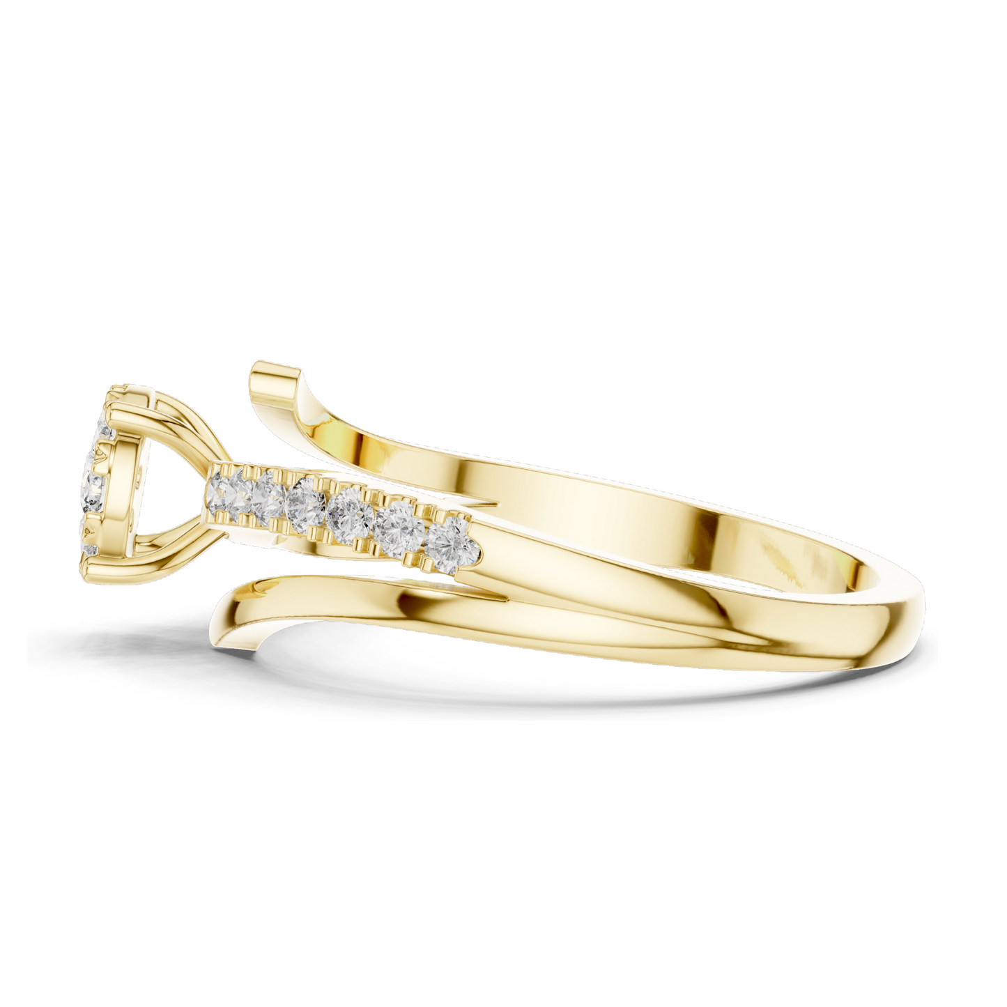 0.334 CT Lab Diamond Ladies Ring | VVS-VS EF Clarity | 18KT, 14KT, 10KT Gold & 925 Silver | Rose, Yellow, White Gold & Moissanite Options