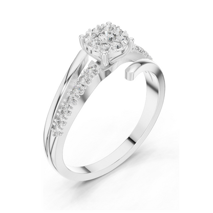 0.334 CT Lab Diamond Ladies Ring | VVS-VS EF Clarity | 18KT, 14KT, 10KT Gold & 925 Silver | Rose, Yellow, White Gold & Moissanite Options
