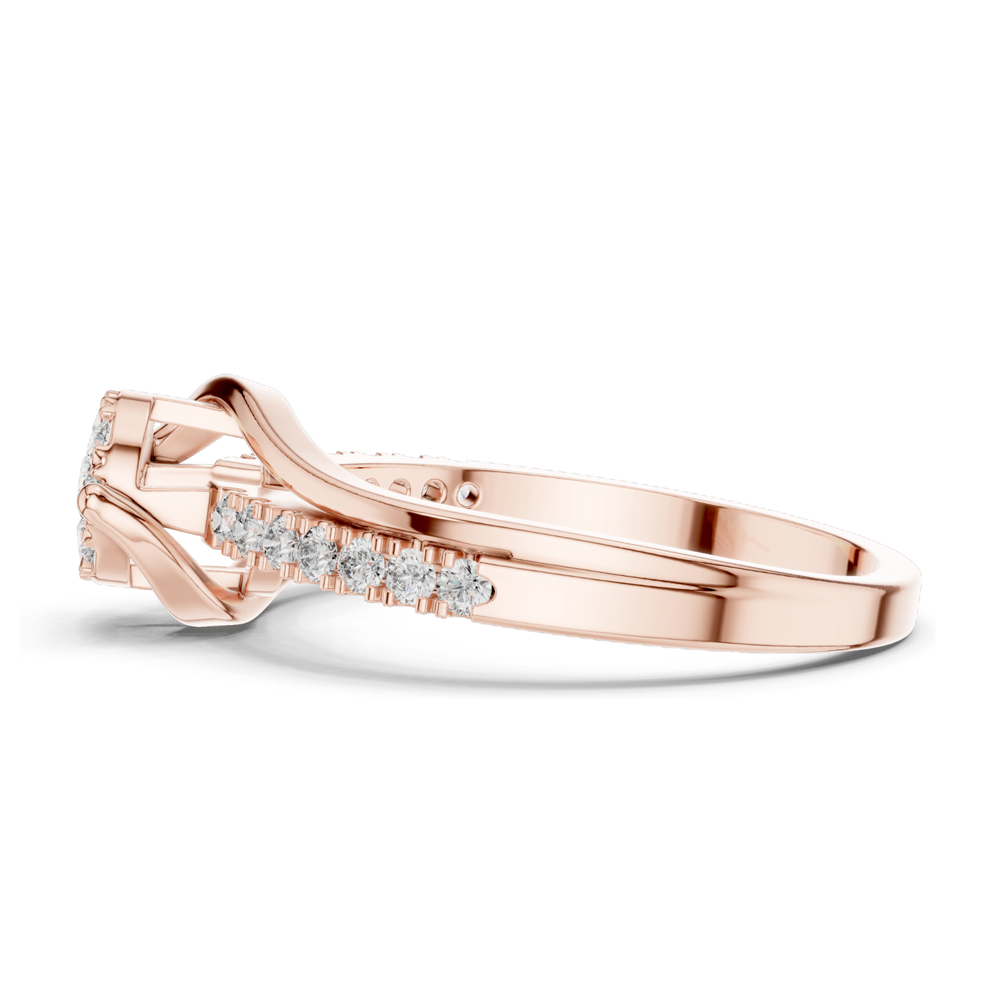 0.334 CT Lab Diamond Halo Ring for Women | VVS-VS EF Clarity | 18KT, 14KT, 10KT Gold & 925 Silver | Rose, Yellow, White Gold & Moissanite Options