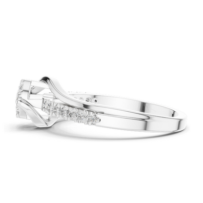 0.334 CT Lab Diamond Halo Ring for Women | VVS-VS EF Clarity | 18KT, 14KT, 10KT Gold & 925 Silver | Rose, Yellow, White Gold & Moissanite Options