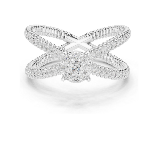 0.386 CT Lab-Grown Diamond Ring for Women | VVS-VS EF Clarity | 18KT, 14KT, 10KT Gold & 925 Silver | Rose, Yellow, White Gold & Moissanite Options