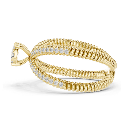 0.386 CT Lab-Grown Diamond Ring for Women | VVS-VS EF Clarity | 18KT, 14KT, 10KT Gold & 925 Silver | Rose, Yellow, White Gold & Moissanite Options