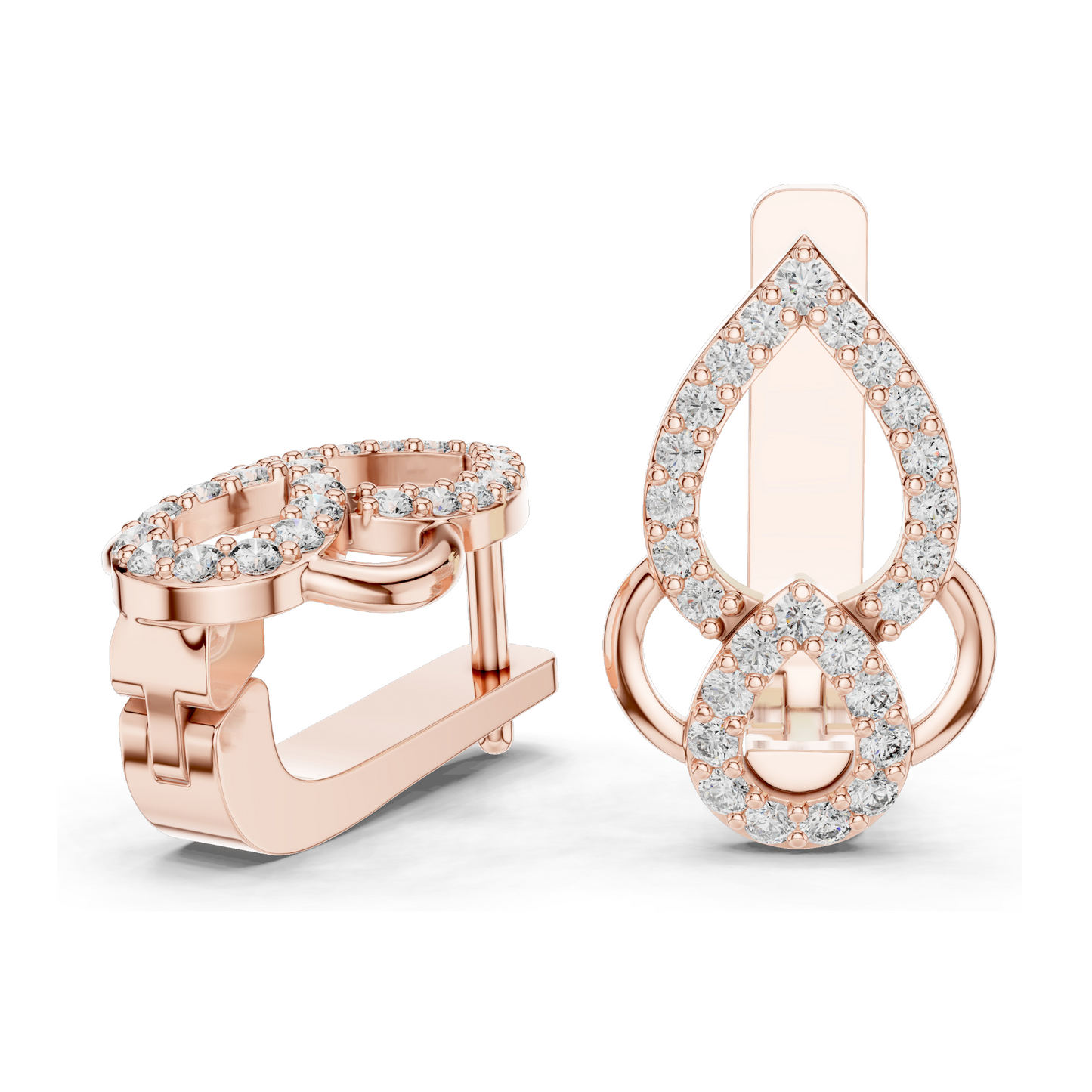 0.364 CT Lab Diamond Drop Earrings | VVS-VS Clarity, EF Color | 18KT, 14KT, 10KT Gold & 925 Silver | Rose, Yellow, White Gold | Luxury Fine Jewelry