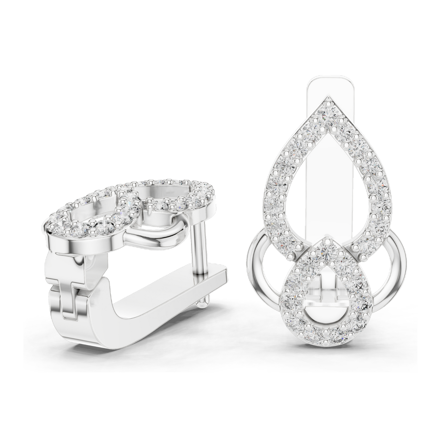0.364 CT Lab Diamond Drop Earrings | VVS-VS Clarity, EF Color | 18KT, 14KT, 10KT Gold & 925 Silver | Rose, Yellow, White Gold | Luxury Fine Jewelry