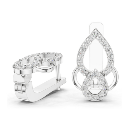 0.364 CT Lab Diamond Drop Earrings | VVS-VS Clarity, EF Color | 18KT, 14KT, 10KT Gold & 925 Silver | Rose, Yellow, White Gold | Luxury Fine Jewelry