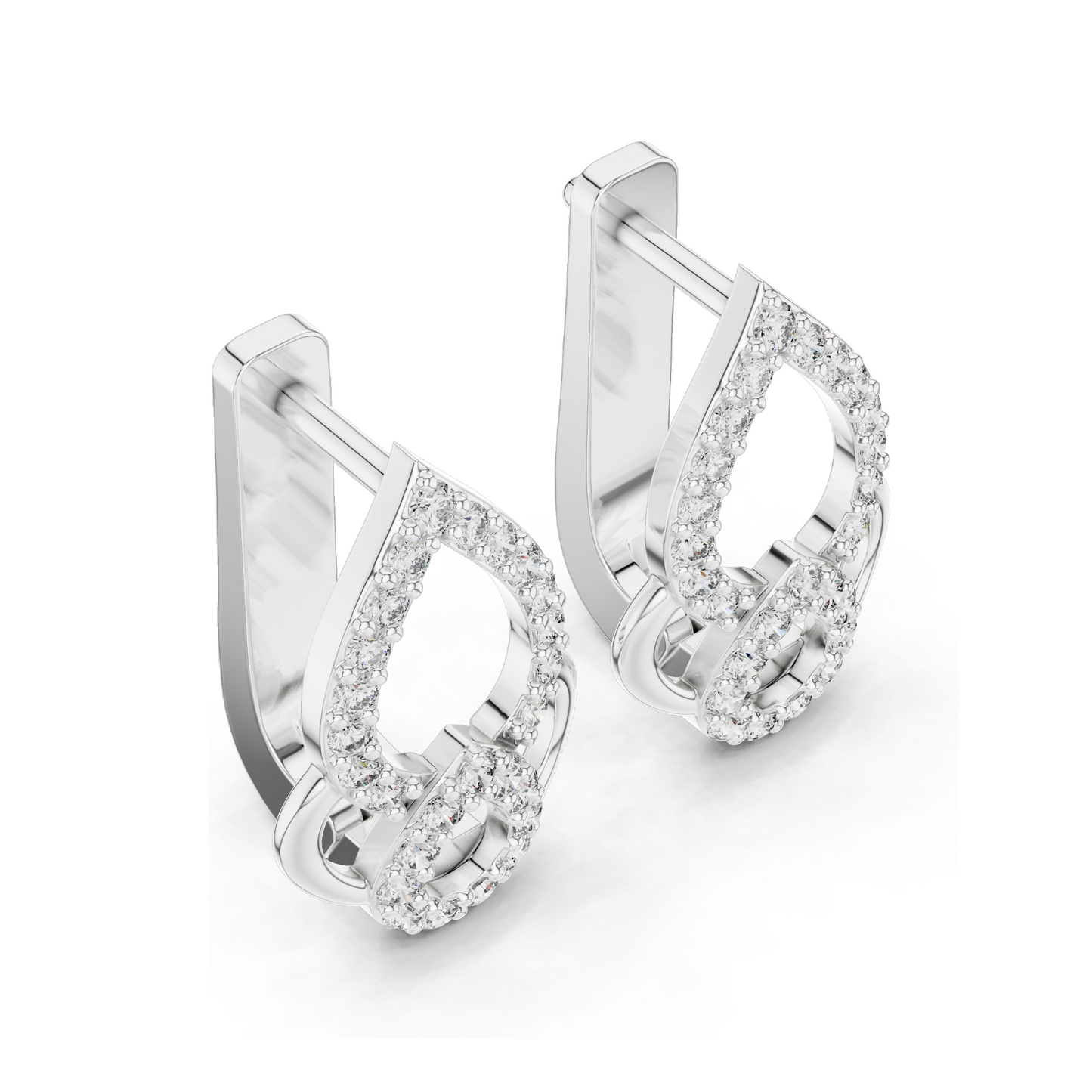 0.364 CT Lab Diamond Drop Earrings | VVS-VS Clarity, EF Color | 18KT, 14KT, 10KT Gold & 925 Silver | Rose, Yellow, White Gold | Luxury Fine Jewelry