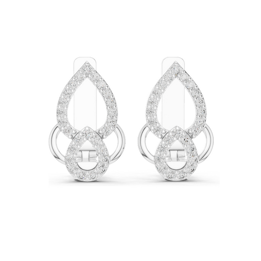 0.364 CT Lab Diamond Drop Earrings | VVS-VS Clarity, EF Color | 18KT, 14KT, 10KT Gold & 925 Silver | Rose, Yellow, White Gold | Luxury Fine Jewelry